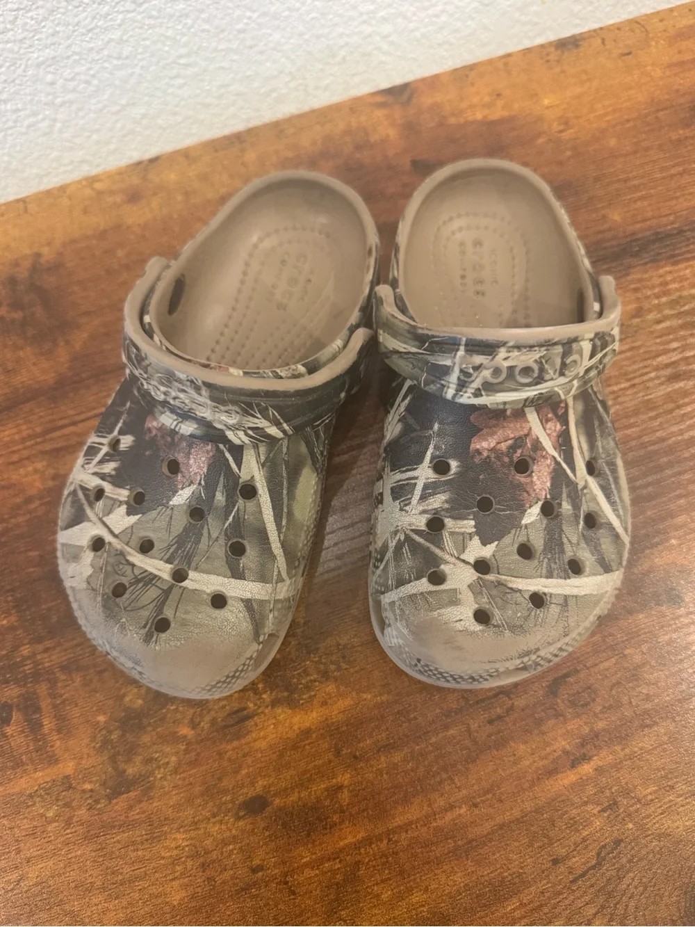 Camo Crocs. Size 10toddler.